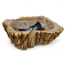 Évier En Pierre Naturelle #12 Vasque Évier Sur Plateau Bois Fossilisé