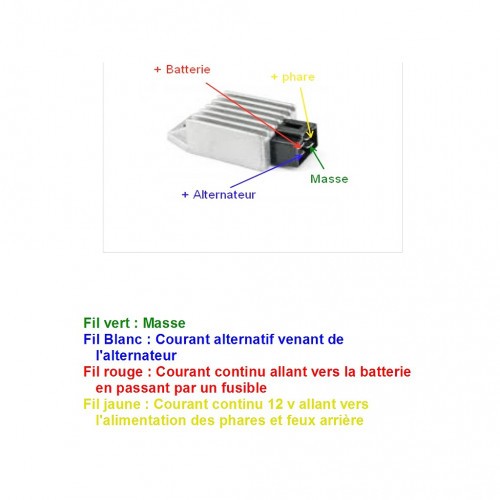Regulateur tension volts - de, 12