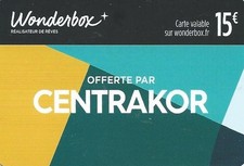 Carte cadeau - Wonderbox / Centrakor  /  voir scan-   GIFT CARD