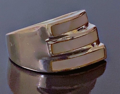 T57 ancienne bague argent tank - ancienne,