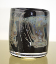 VASE POT VERRE Signé PIERRE MARION 1991 Maitre verrier saint galmier