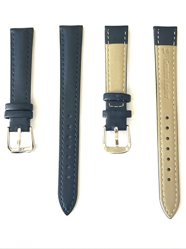 Bracelet montre cuir bleu - bracelet,
