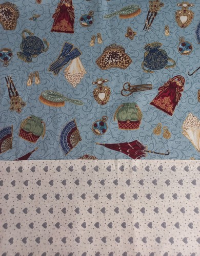 Lot coupons tissu coton - 2, bleu