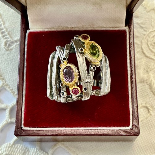 Ancienne bague argent vermeil - argent,