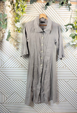 Kokomarina Women Midi A Line Dress Duster Jacket Lagenlook Linen Boho Coastal S