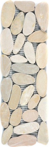 Flusskiesel blanc bordure - blanc,