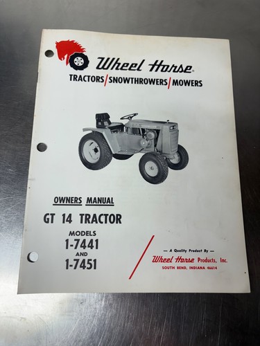 Original wheel horse 14 - horse, gt-14