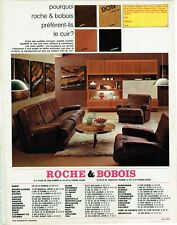 1969 Advertising 0122 L- Roche Leather Furniture & Bobois Living Sofa