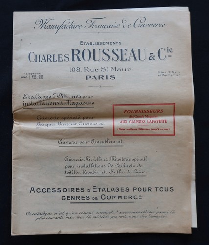 Catalogue 1900 rousseau - catalogue,