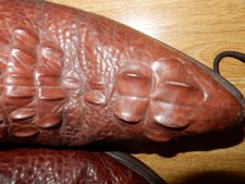 santiags vrai cuir, imitation très réussi d' alligator, taille 43