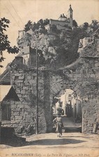 Old postcard 46 Rocamadour / La Porte du Figuier