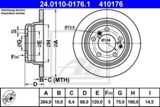 JEU DE 2 DISQUES DE FREIN BMW 7 728 I,732 I,733 I,735 I,745 I