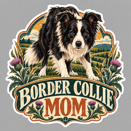 Border collie sticker vinyl - collie,