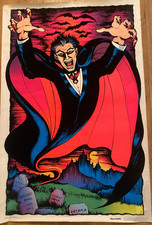 COUNT DRACULA  Vampire Horror Blacklight Poster 1979 Velva Glow in Dark PP488