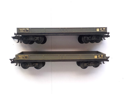 Lot deux wagons - de, plat