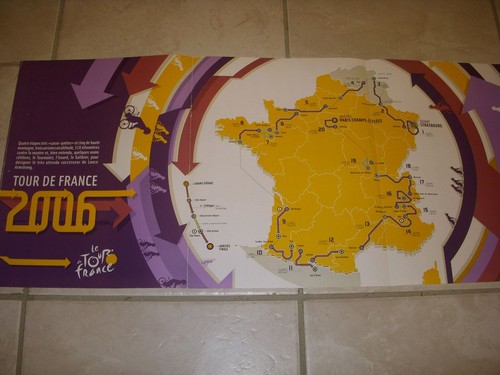 Cyclisme carte tour - tour, de