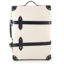 GLOBE TROTTER Safari Carry Case Vulcanized Fiber/Leather Ivory/Navy