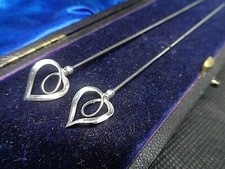 Épingle À Chapeau Charles Horner Boîte Argent Sterling 1913 Chester Art Nouveau