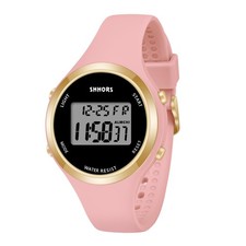 Montre Digitale Femme LED Montre Numérique avec Chronomètre Bracelet en Silic...