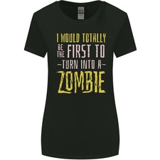 Zombie Apocalypse Drôle Halloween Citation Femmes Plus Large Coupe T-Shirt