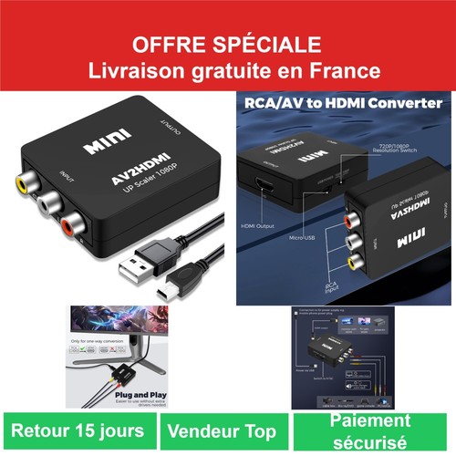 Convertisseur rca vers hdmi - rca,