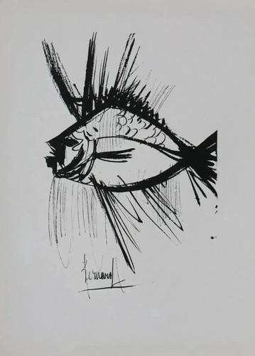 Bernard buffet le poisson - buffet, :
