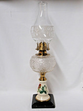 LARGE 1880’s COMPOSITE KEROSENE OIL LAMP ---- METAL BASE