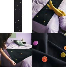 Chemin de lit IKEA MAVINN, pointillés noirs, 45x180 cm, 18x71", MÄVINN 100% c...