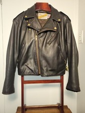 Schott Perfecto Brown Vintage Newbuck Leather Motorcycle #150 Size 40