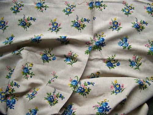 Ancien coupon tissu lin - ancien,