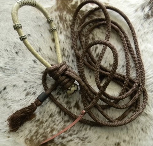 Natural rawhide bosal with - natural,