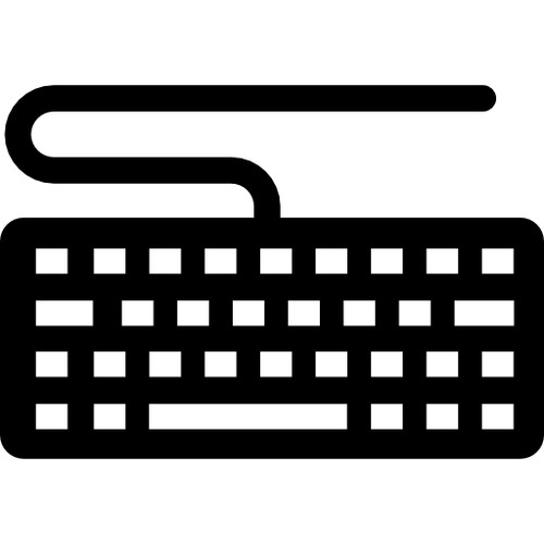 Autocollant clavier noir - clavier, cm