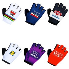 White UAE Cycling Gloves Bike