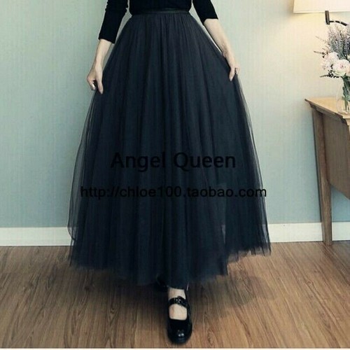 Jupe longue tulle - en,