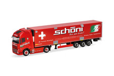 HERPA, VOLVO FH GL XL electric 4x2 avec remorque frigo 3 essieux SCHONI, éche...