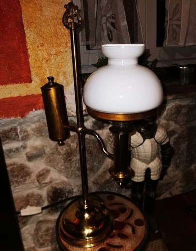 Lampe quinquet laiton - , +/-