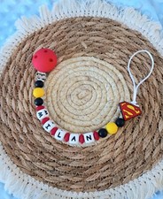 Attache tetine personnalisée Superman silicone 