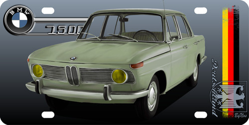 Bmw 1500 verte plaque alu - verte,