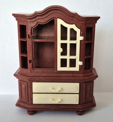 Meuble vaisselier marron - meuble,