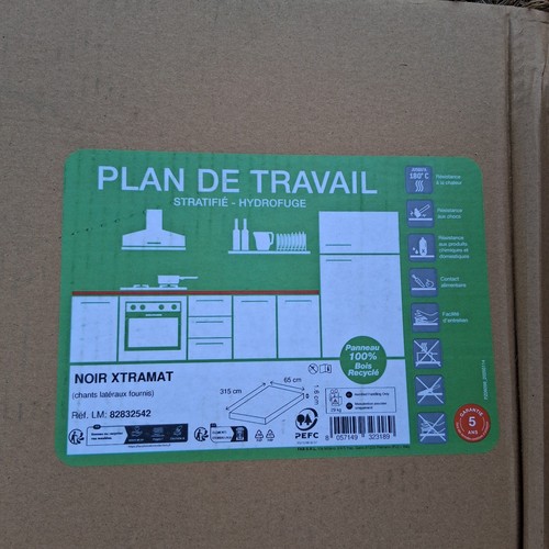 Chute plan travail noir - plan,