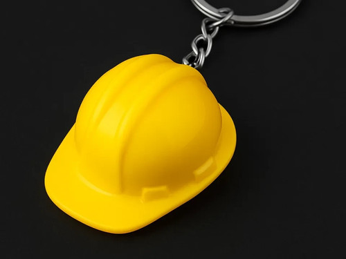 Porte clé casque chantier - clé, tp