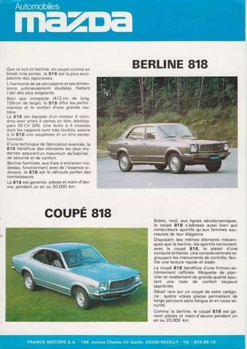 Catalogue brochure mazda 818 - catalogue,