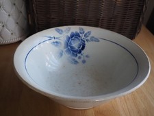 Grand Saladier Plat Creux Ancien Vintage  Sarreguemines Fleur bleue. BON ETAT ++