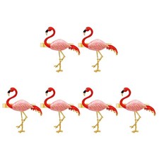  6 Pcs Flamant Rose Anneaux Serviette De Table Supplies Sur Thème Hawaïen