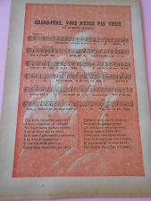Grand Father You're Not Old Print Music Sheet Music 1934