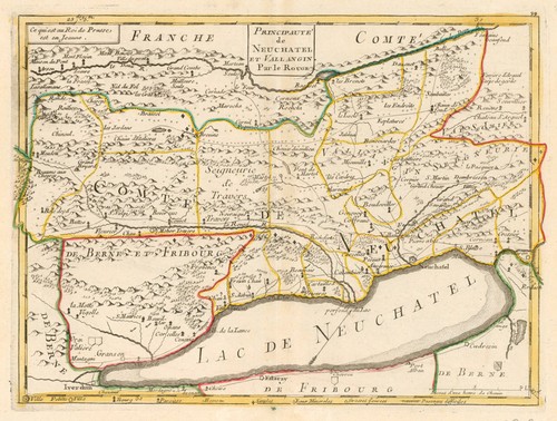 Neuchatel carte ancienne - carte,