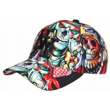 Casquette Tête de Mort Rouge
