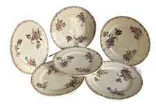 Service (#3) of 6 CLAIREFONTAINE 19th century Terre de Fer earthenware