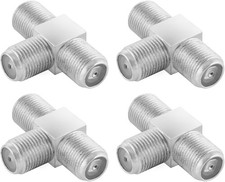 4x Sat TV Répartiteur antenne tv coaxial,double prise antenne satellite, argent