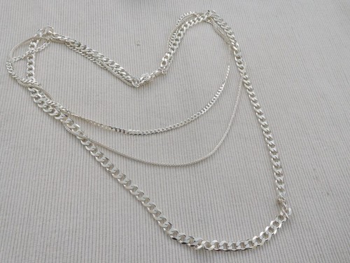 Imposant collier argent - imposant, en